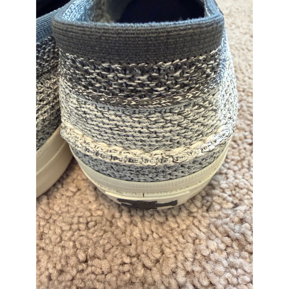 Cole Haan Gray Knit Slip-On Loafers with Navy Trim - Picture 10 of 11